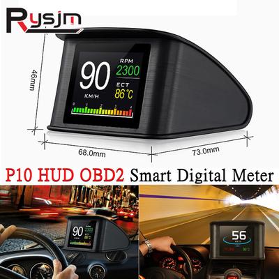 P10 HUD OBD2 Anzeige Auto Head-up Display Bordcomputer Intelligenter Digitaler Tacho Messgerät Temp RPM Kraftstoffverbrauch Sicherer Alarm