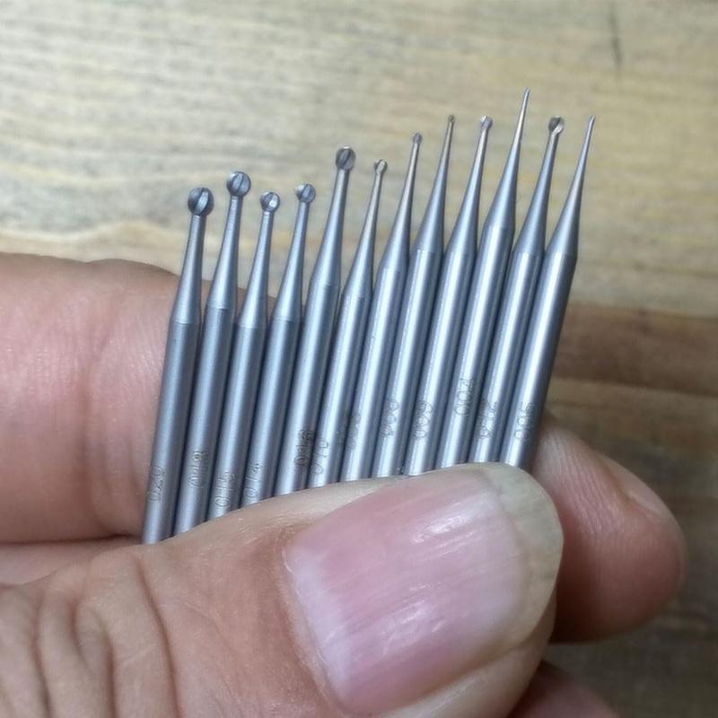 12 st runda kulformade gradningsbits - 3/32 tumskaft smyckestillverkning gradningsbits rund kulform gravyrbits