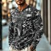 Men's Casual Retro Long Sleeve Shirt for Everyday Wear
