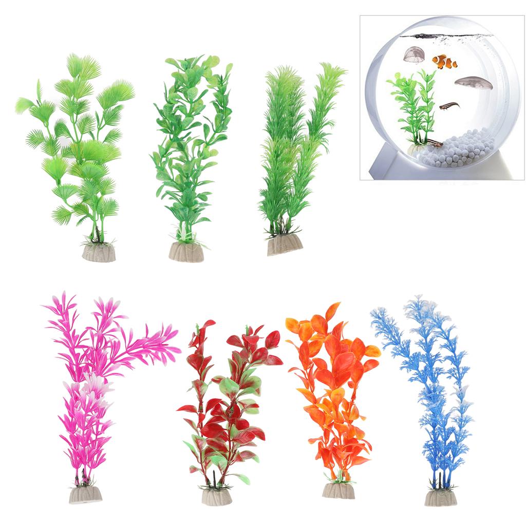 7Pcs Artificial   Plants Simulation Plastic Aquarium   Decoration for Aquarium