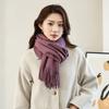Winter wool simple and versatile scarf solid color women's autumn and winter warm fashion temperament wool shawl