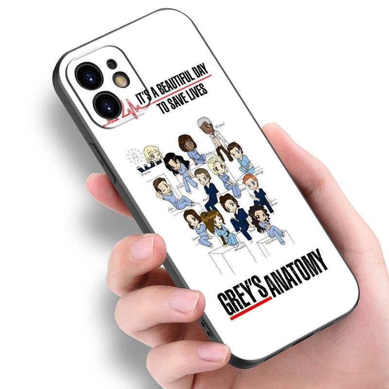 

Чехол для медсестры и доктора с анатомией Грея для Apple iPhone 14 13 12 Mini 11 Pro Max 7 8 XR X XS 7 8 Plus SE 2020 2022, черный чехол iPhone SE 2022