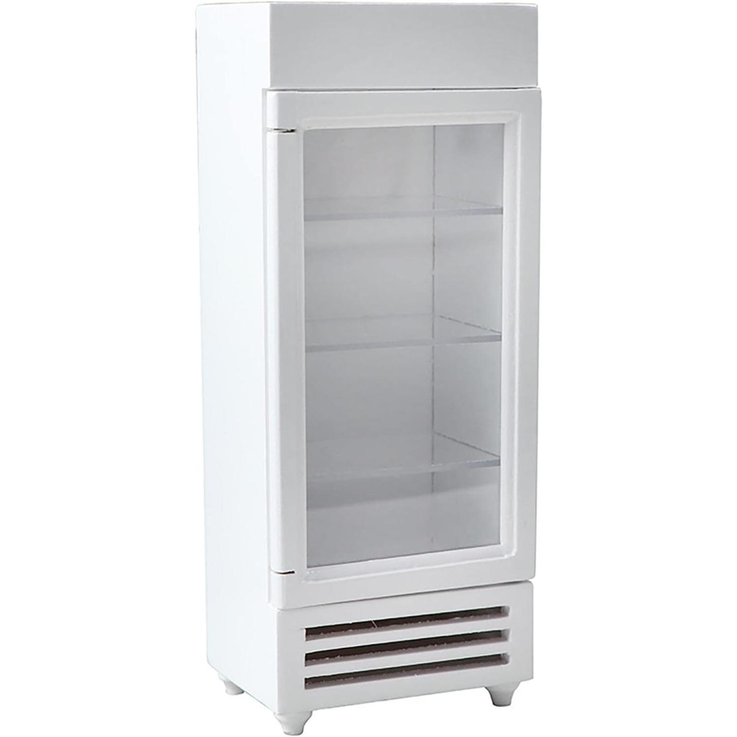 Однодверный игрушечный холодильник, мебель для кукольного домика в масштабе 1/12, аксессуары для кукольного домика, однодверный холодильник, кухонная игрушка для детей 17.6*4.9*7cm белый