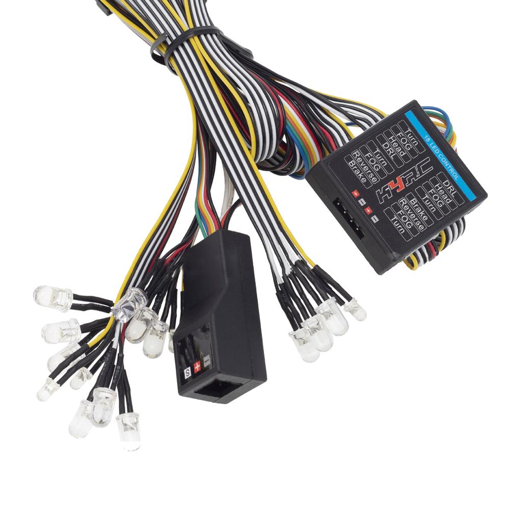 Simulation LED Lights Smart-System Flash Lighting Compatible for RC Car 1/8 1/10 Scale Models Yokomo HPI AXIAL RC4WD-TRX