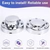 Front& Rear Dually Chrome Wheel Center Hub Cap Covers 68081010AA, 68081015AC For Dodge Ram 3500 2011-2018