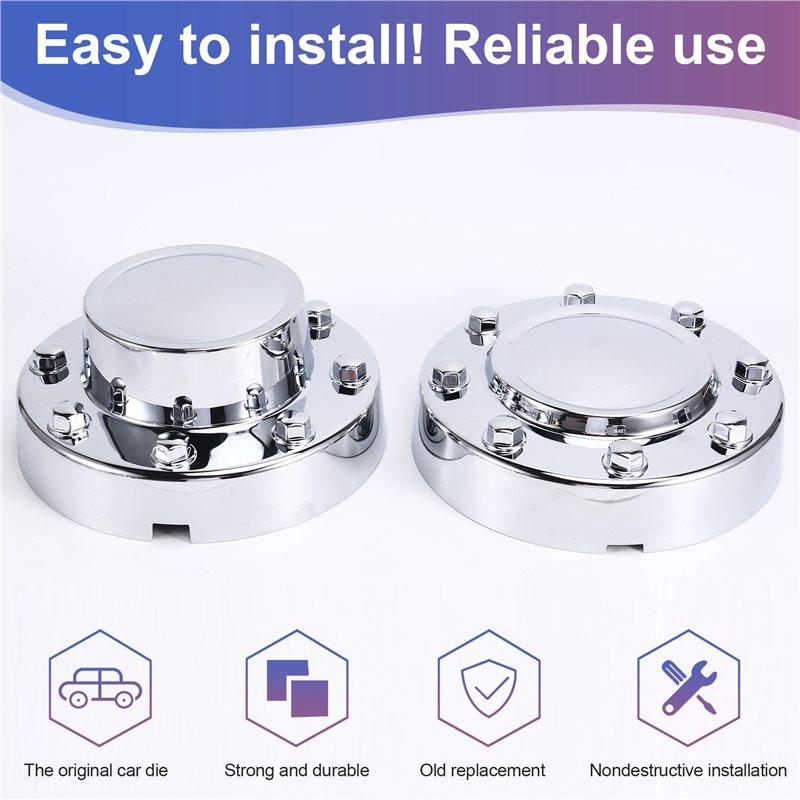 Front& Rear Dually Chrome Wheel Center Hub Cap Covers 68081010AA, 68081015AC For Dodge Ram 3500 2011-2018