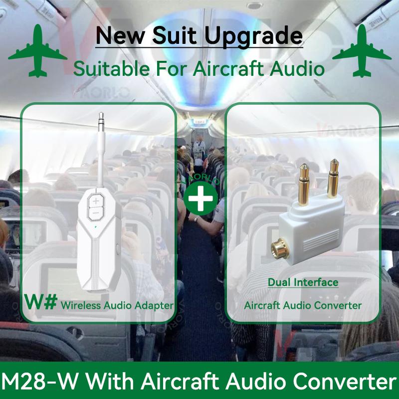 2 In 1 Bluetooth 5.4 Audio Receiver Transmitter Hifi Stereo Wireless Adapter 3.5MM AUX With Mic For Airplane TV PC Car Speaker