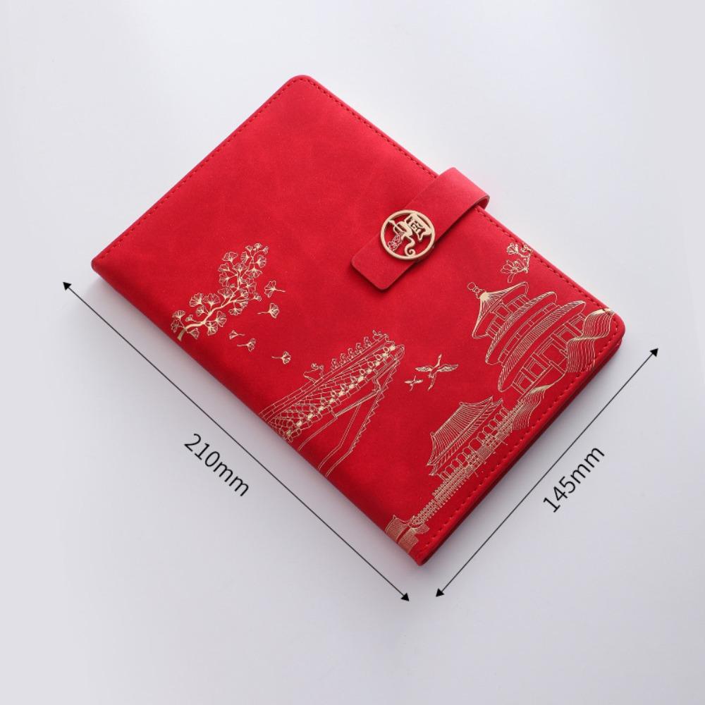 Enclosed Buckle Journal Notebook Chinese Style Planner Notebook Trendy A5 Notebook  Office
