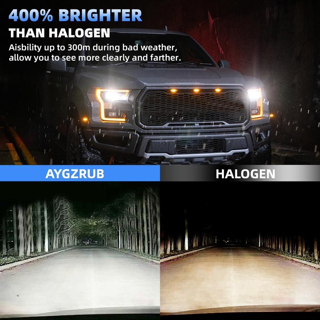 For 2001-2007 Toyota Highlander light Bulbs, 9005 High Beam 9006 Low Beam 9006 Fog Light License Plate Lights Combo, 8PCS