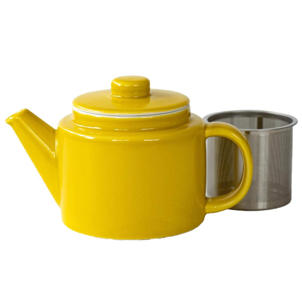 Hasami Ware [Common] Yellow Pot (Super Stainless Steel with Tea Strainer) 500ml 13872