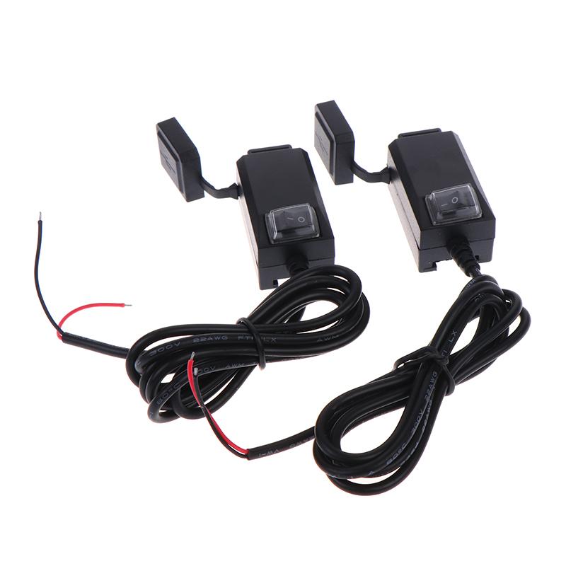 Motorcycle Vehicle-Mounted Charger Waterproof Usb Adapter 12V Phone Dual Usb Port Quick Charge 3.0 With Switch Moto Accessory