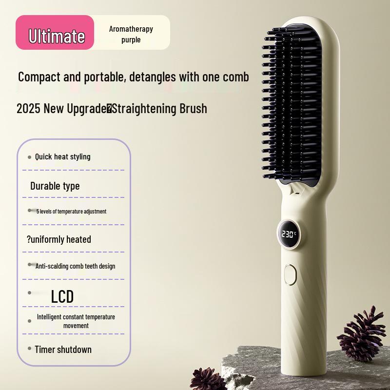 Dual-Use Automatic Hair Straightener & Curler with Wet/Dry Four-Temperature Settings 
