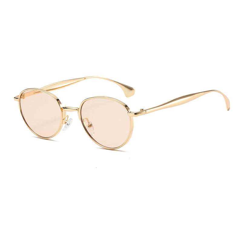 2025 Luxury Oval Metal Sunglasses - Unisex, High-End European & American Style, UV400 Protection
