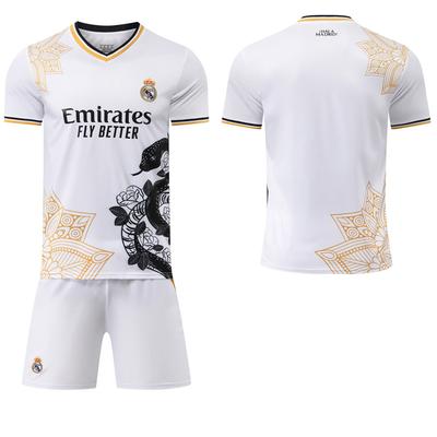 2025-26 Real Madrid White Snake Special Edition Home Jersey #7 Vinícius #5 Bellingham #9 Mbappé Football Jerseys