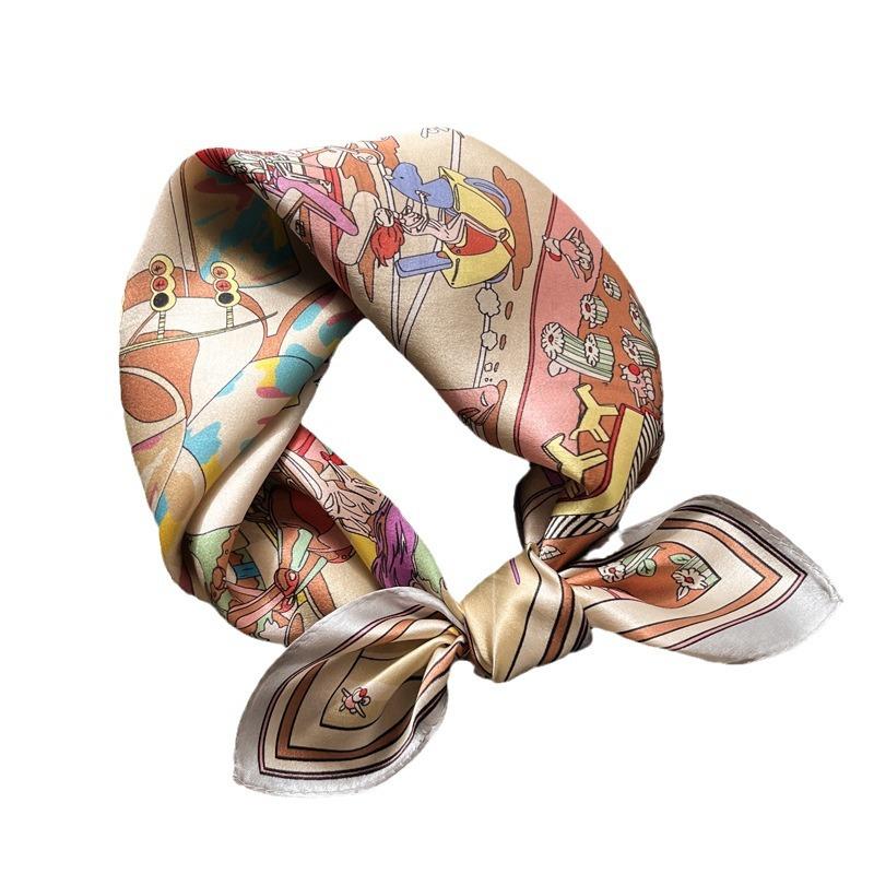 Luxury Brand 100% Real Silk Scarf Women Square Neck Tie Shawls Wraps for Ladies Foulard Scarves Pashmina Female Hijab Bandana