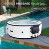 DE Große Größe Runde Whirlpool Großhandel Innen Tragbar Luftblasenmassage Faulenzer-Spa Außen Aufblasbarer Whirlpool für 2 4 6 Personen