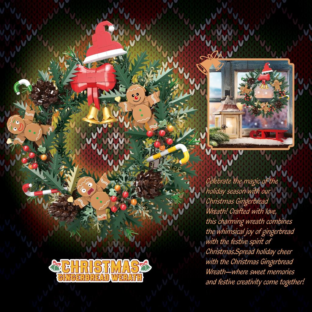 Romantic Christmas Toy Gifts, Christmas Wreath Building Blocks Sets, Diy Model Assembly Toys, Children'S Holiday Gifts