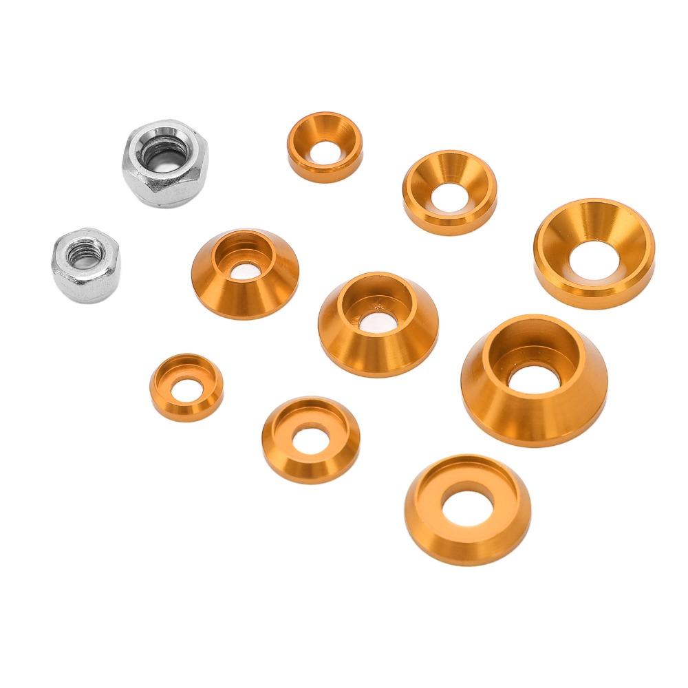 1/10 1/8 Scale RC Screw Washer Kit Aluminum Alloy Flat Washer Set Round Head Gasket  For RC Cars
