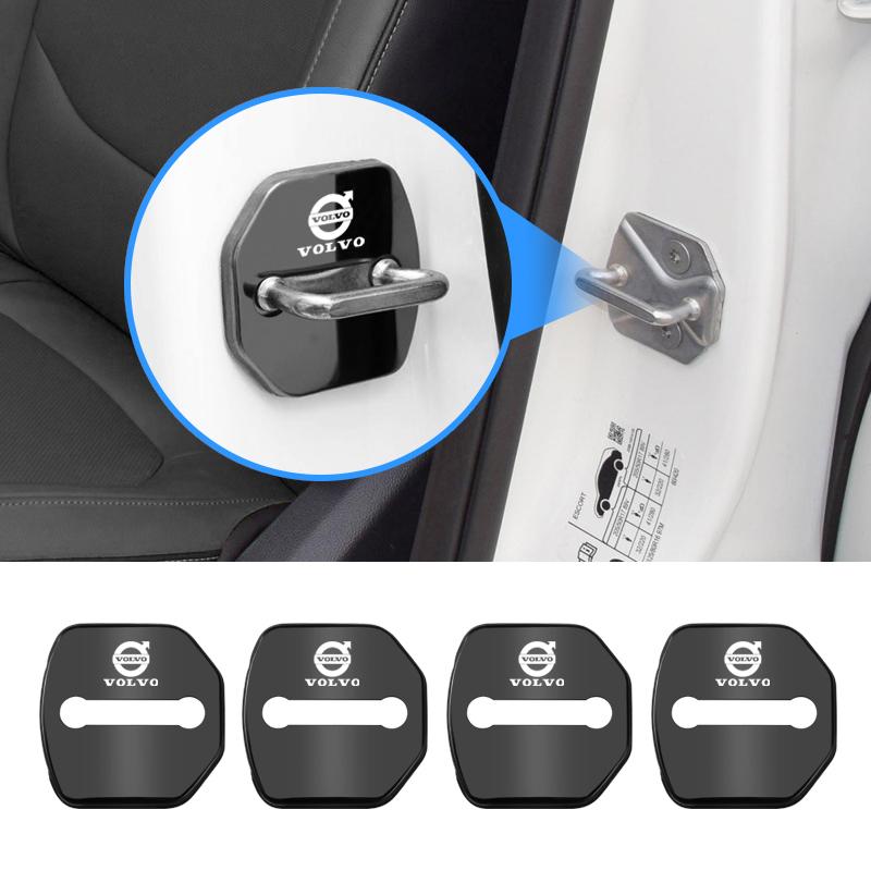 4pcs Car Door Lock Cover Antirust Protective Cap For Volvo Xc60 XC40 EX40 Xc90 S60 S90 EX30 V40 V60 V50 V90 S80 C40 V70 XC70 C30