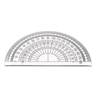 4 Pieces Clear Plastic Math Geometry Tool Ruler Set Includes 6-Inch Straight Ruler & 2pcs Triangle