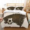 Bed Set Football Quilt Cover 3D Printing Beding Cover Suit Soccer Home Bedclothes with Pillowcase Soft Duvet Cover