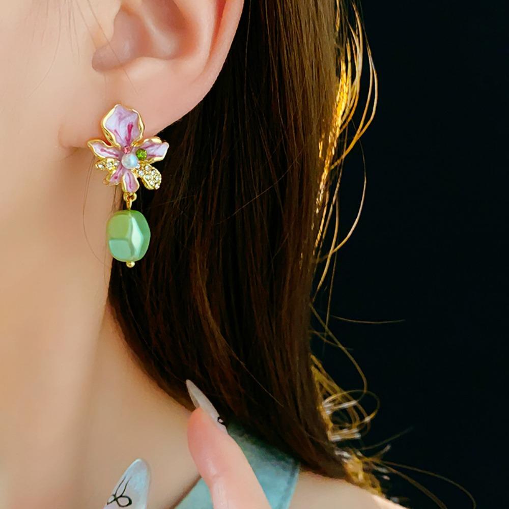 Ear Jewelry Bohemian Earrings Women Pearl Pendant Sweet Drop Earrings Flower Stud Earrings  Party