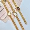 Brand Light Luxury Watch Women Retro TV Watch Beimu Dial Gold Waterproof Simple Female Fashion Quartz Clock Bracelet Watches