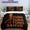 Golden Sahur Celebration Print 3Pcs Bedding Setduvet Cover With 2 Bedropillowcase Home Birthday Gift