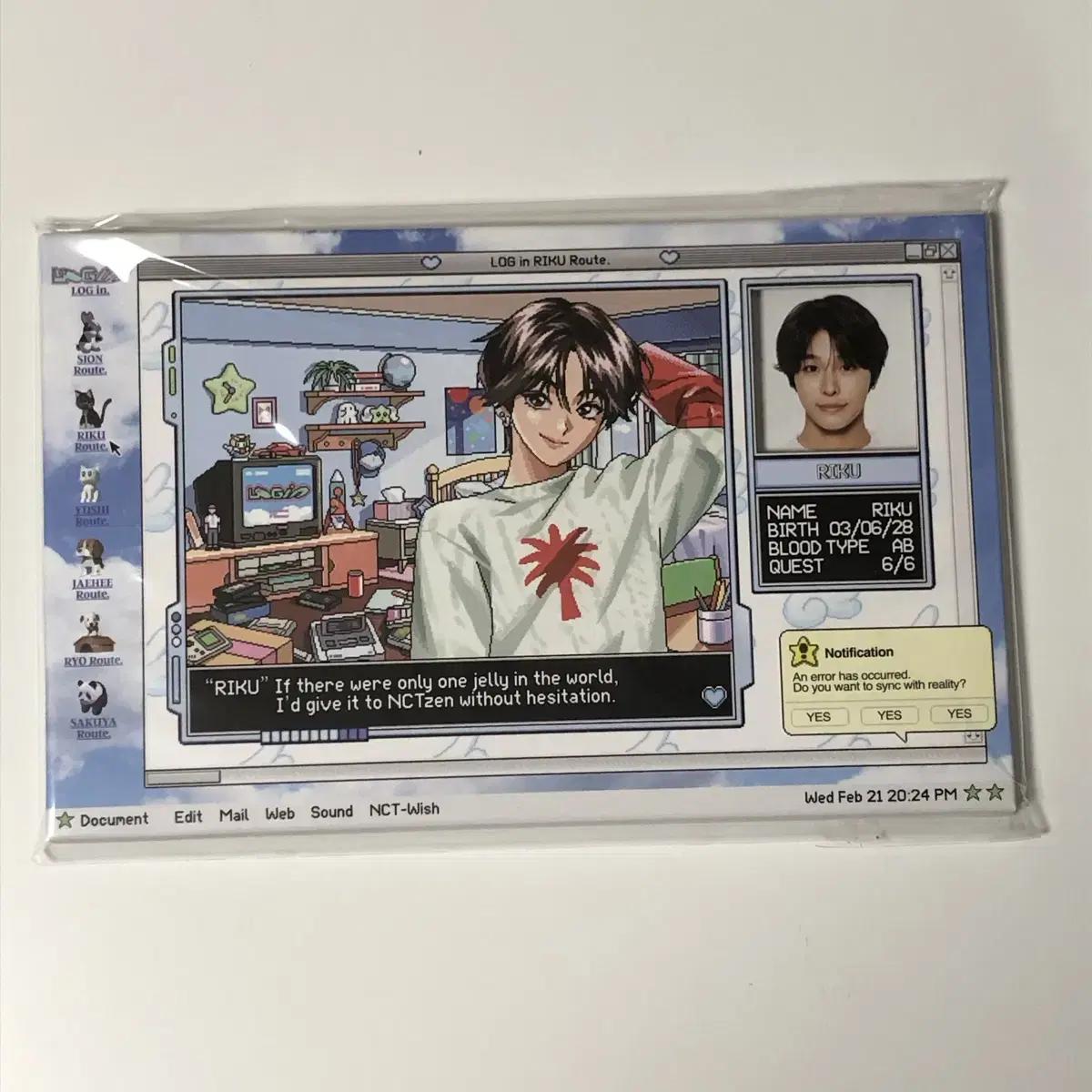 

Запечатанный набор пред-дебютных фото Ncity Wish Asia Tour Рикупока открытка