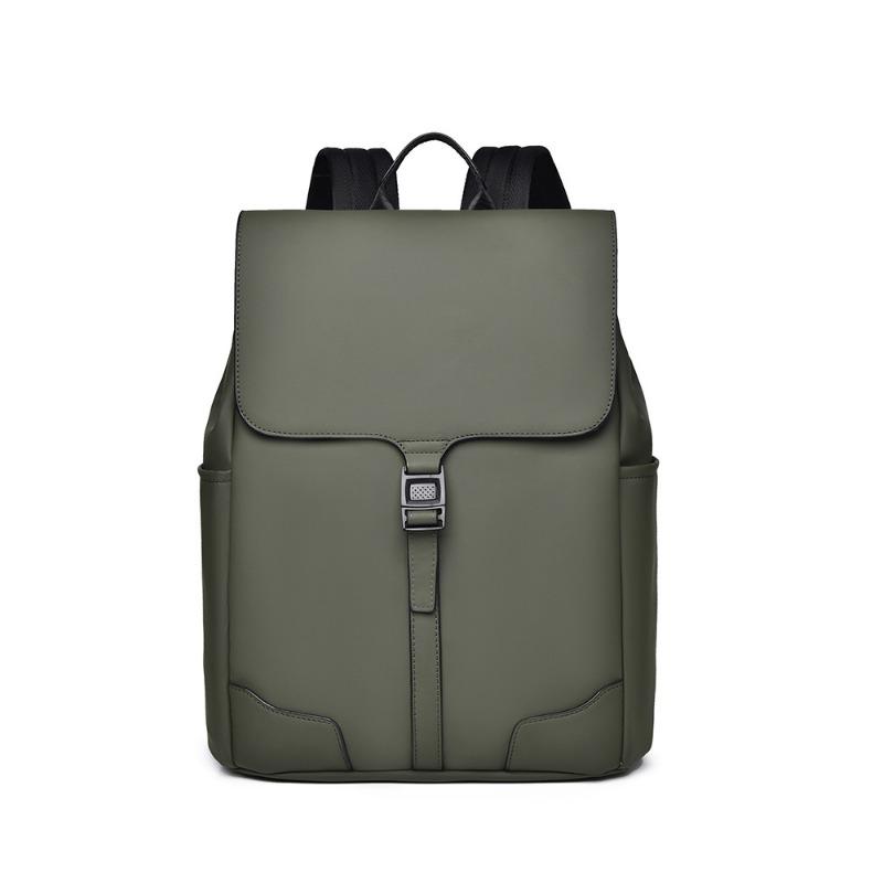 

Рюкзак из мягкой кожи корейской версии большой вместимости, повседневная деловая сумка для компьютера, ретро водонепроницаемый студенческий зелёный