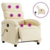 Electric Massage Chair Cream Fabric