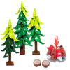MOC Medieval Building Blocks Compatible Flame Feather Camping Wooden Pile Bonfire Tent Accessories Model Mini Bricks Toys Gifts
