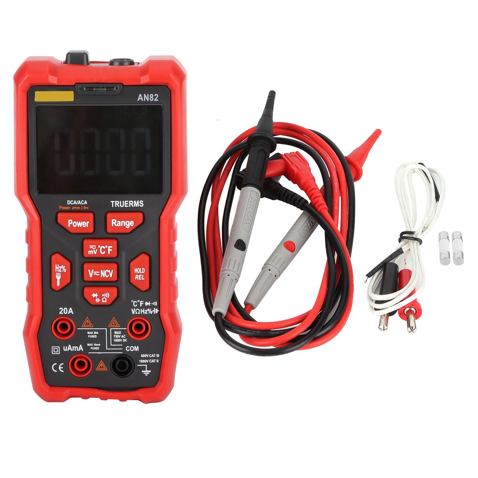 

HandHeld Digital Multimeter Intelligent Identification Electrician Maintenance Instrument Red