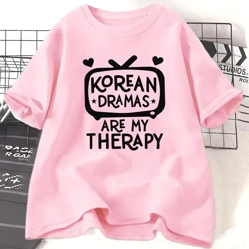 K-Drama T-shirt Women's Korean Drama T-shirt Short Sleeve T-shirt Women's Street Casual Women's T-shirt