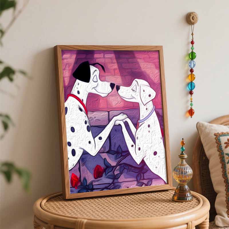 Disney Oil Painting Kit Painting 101 Dalmatians Art Home Bedroom Wall Decor Gift