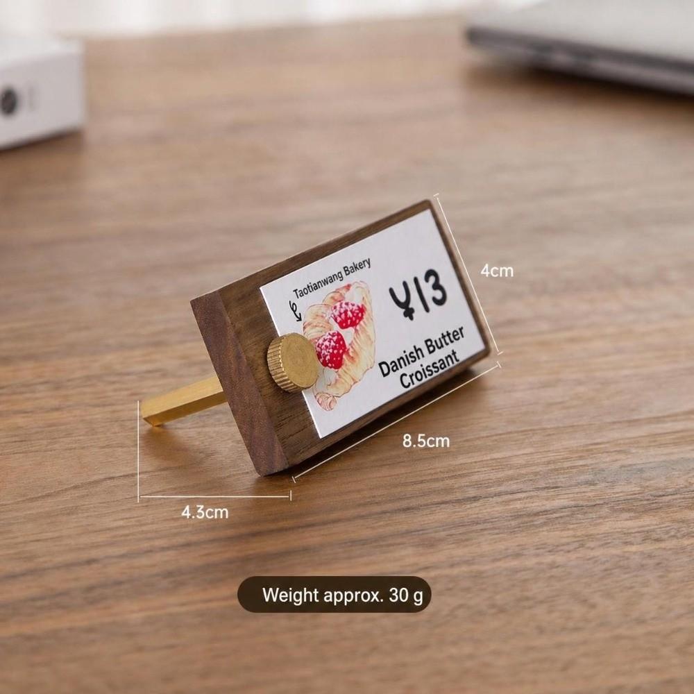 Multifunctional Card Display Stand Wooden Table Name Card Stand Portable Label Holder Retail Shop