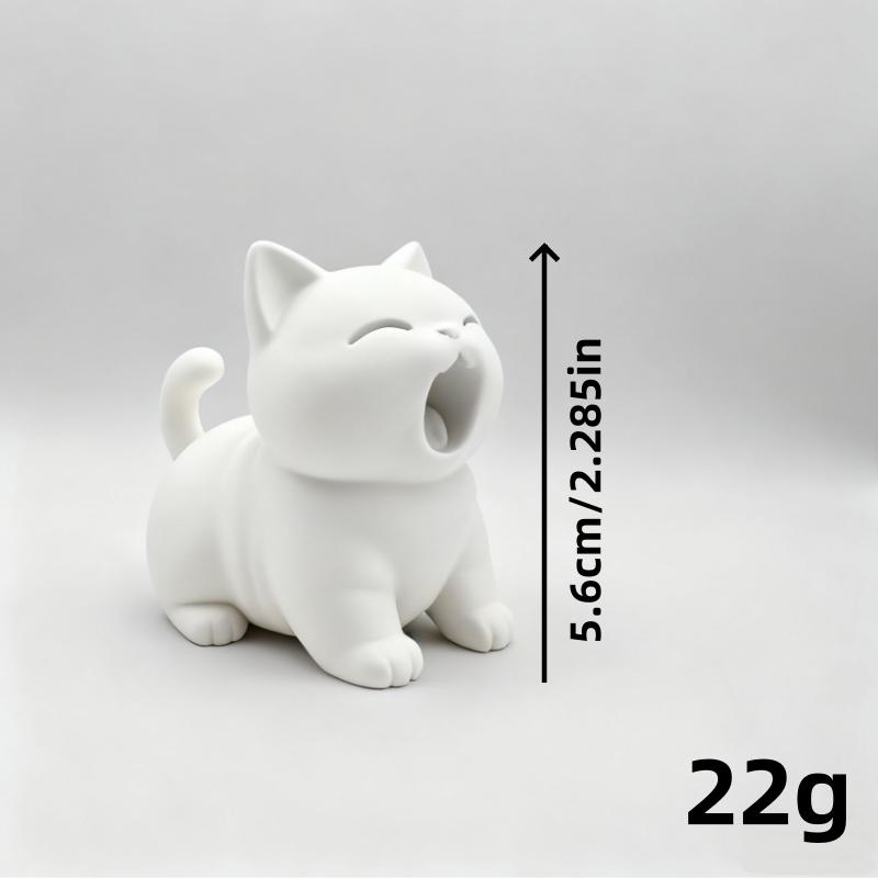 

Yawning Cat Figurine, Cute Desktop Decor for Office and Home, Collectible Animal Themed Ornament