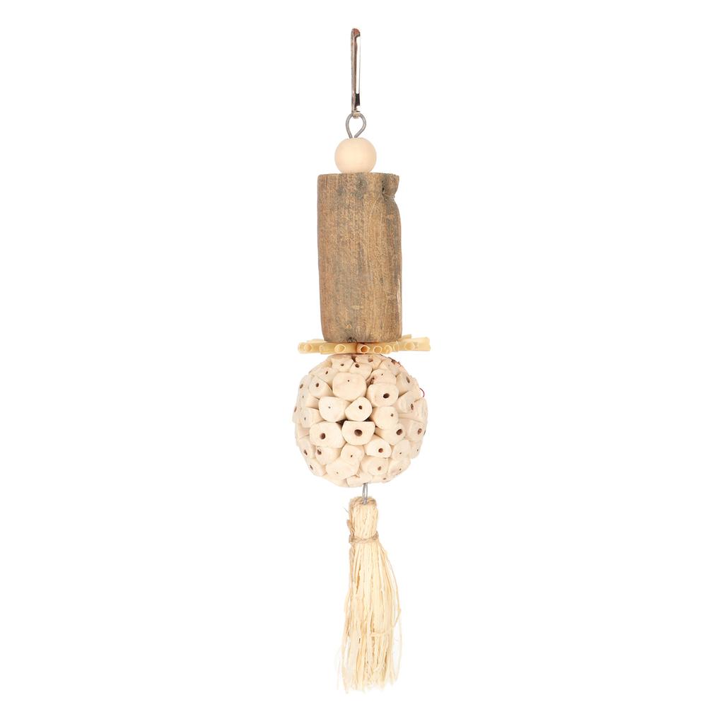 Sola Stick Bird Toys Fun Interactive Soft Ball Log Sola Wood Corn Leaf Silk Relieve Boredom Parrot