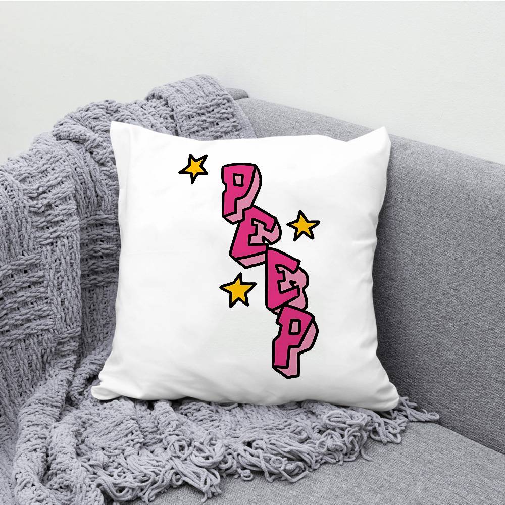 L-Lil P-Peep Pillow Case Print Polyester Fiber 40X40 cm Home Sofa Throw Cushion Cover Decoration