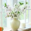 3Pcs White Cherry Blossom Artificial Flowers Spring Home Wedding Decor Table Centerpiece Flowers Pink Japanese Aakura Floral