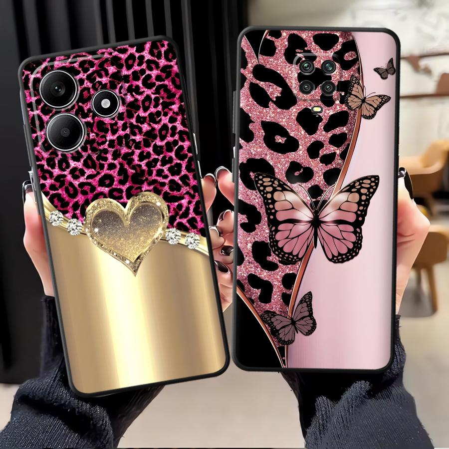 Creative Leopard Print Art Case for Xiaomi Redmi Note 14 12 11 A1 A3 K80 9 8 7 A4 A5 10 13 Pro Plus 14C 12C 13C Phone Cover A1