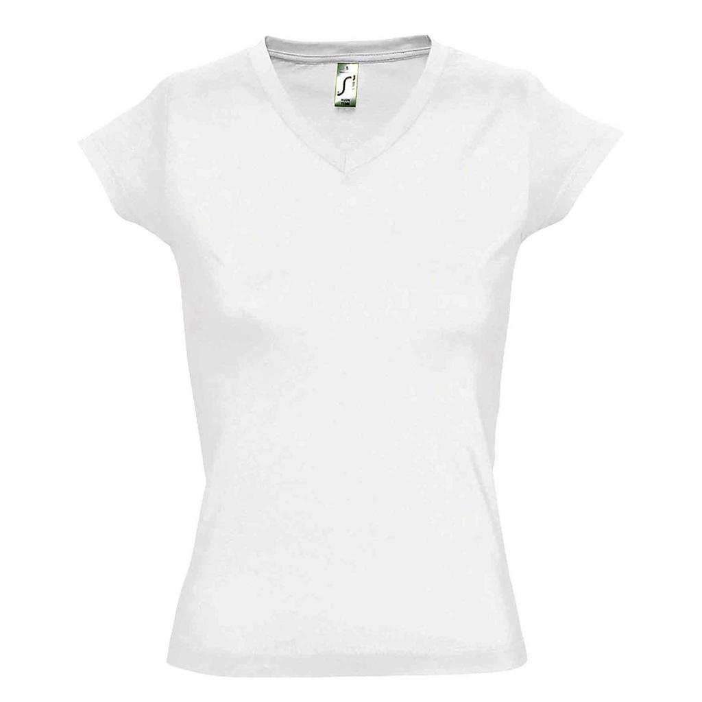 SOLS Womens/Ladies Moon V Neck Short Sleeve T-Shirt