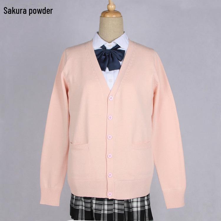 Svetr kardigan ve stylu sen pro JK pro ženy - Vysokoškolská uniforma, jaro a podzim