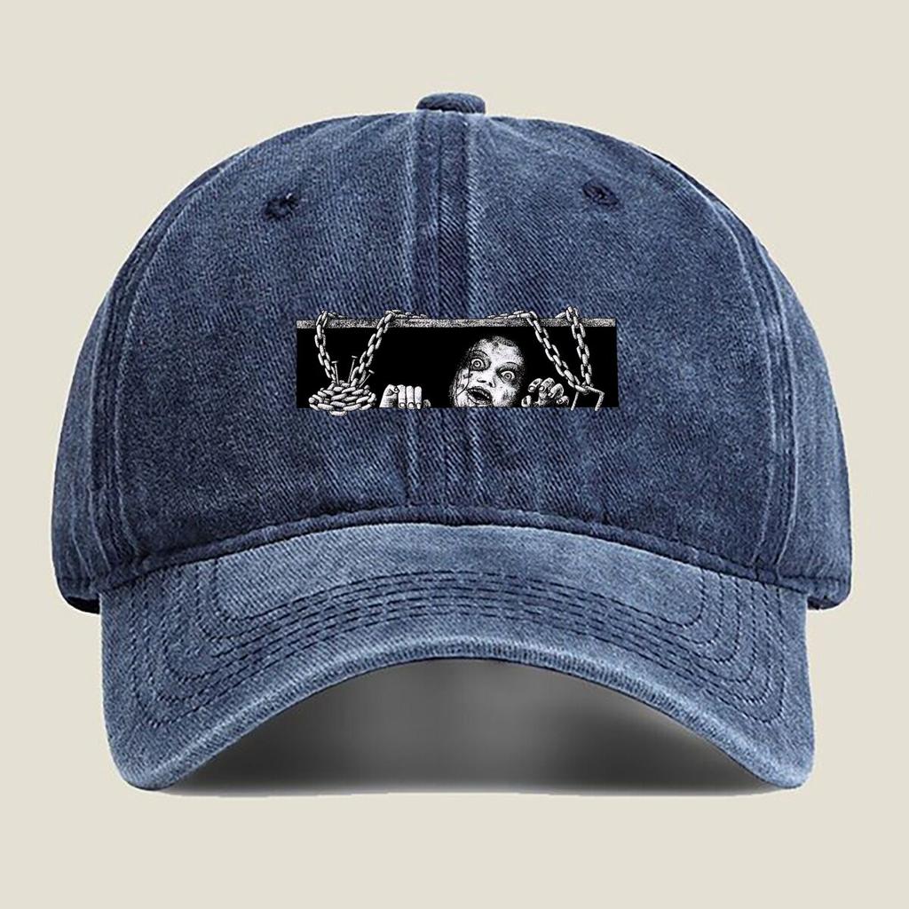 Chained Figure Art Fashion Washed Baseball Cap Hat Outdoor Activities