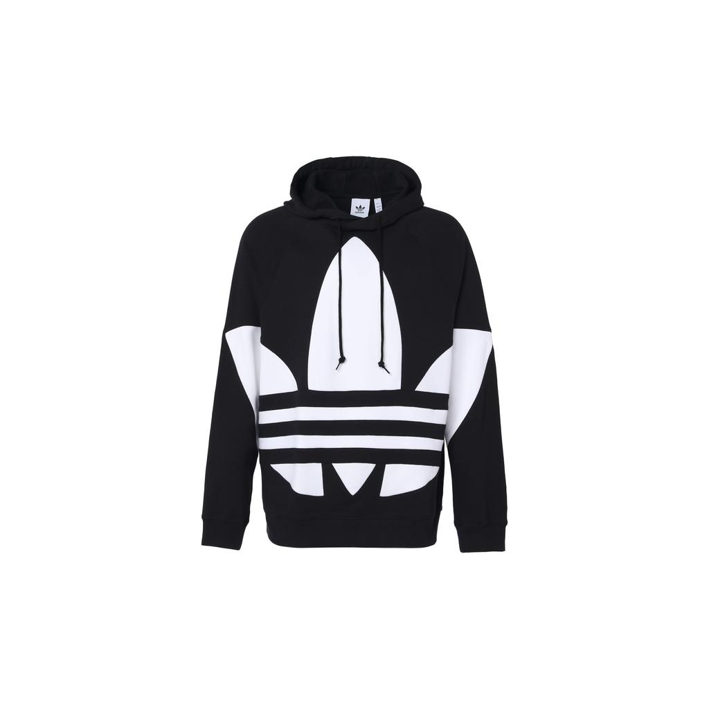 Adidas Velká trojlístková mikina s kapucí Černá/Bílá Pánská Streetwear FM9908