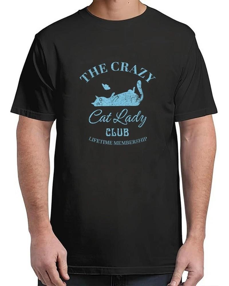 Distressed The Crazy Cat Lady Club Vintage Adult S-4XL T-Shirt  Unisex T-Shirt S