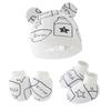 Newborn Newborn Baby Hat Anti Scratch Gloves Protective Foot Cover Three Piece Set Baby Hat Baby Hat