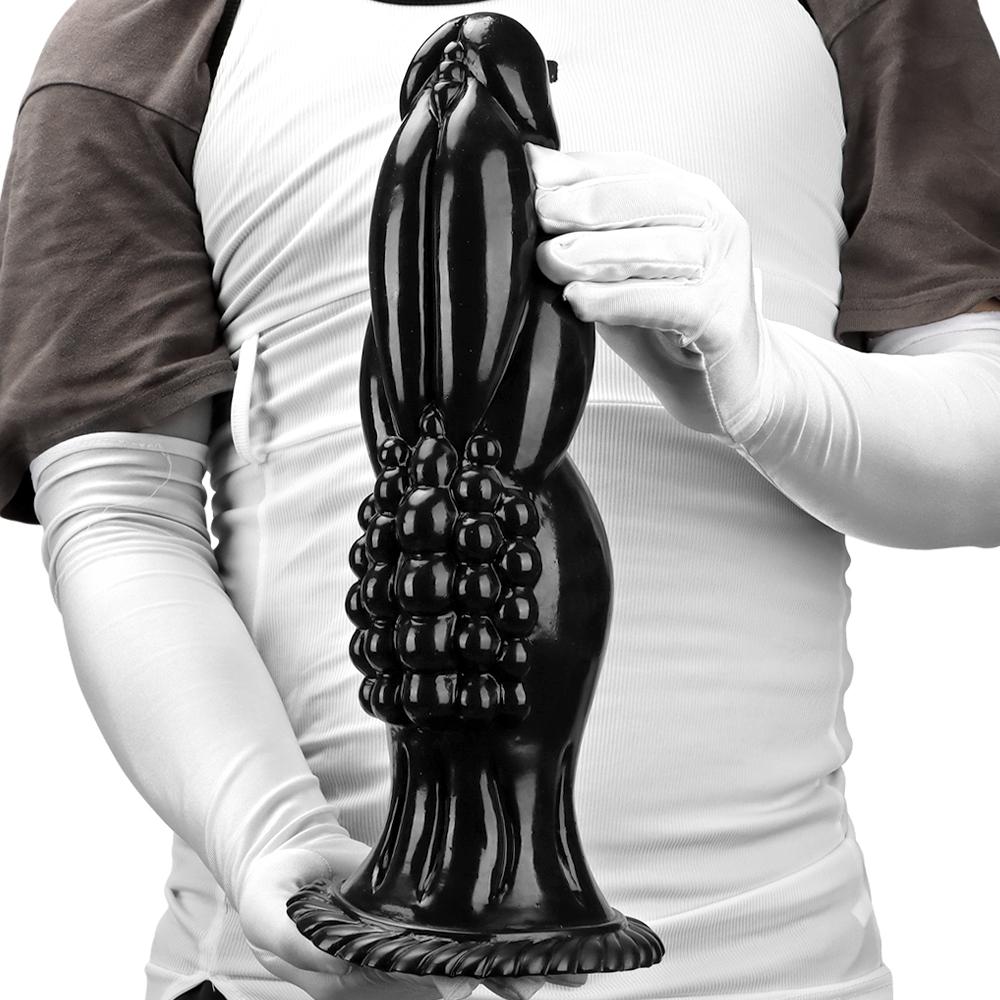 Oversized Butt Plug Shaped Anal Plug Dilator Masturbator Big Black Dildo Sex Toys Fisting  Realistic Penis BDSM