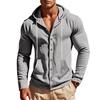 QICED Men's Fashion Hooded Long-sleeved Autumn/Winter Casual Blouses & Shirts Casual Chic