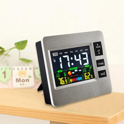 Battery Powered Alarm Clock Date Day Multifunctional
